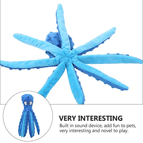 1 peça de brinquedo de pelúcia de cão polvo gato brinquedo sonoro de resistência à mordida de cachor