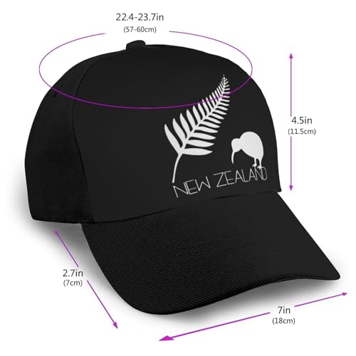New Zealand Fern Bonnets Curved Brim Mesh Baseball Cap Casual Sun Hat Unisex2
