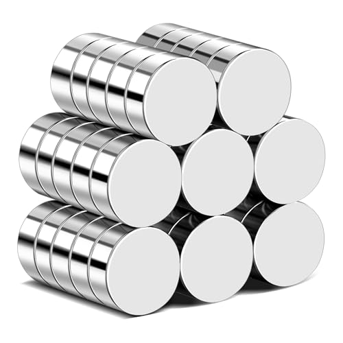 Image of TRYMAG 40Pcs Refrigerator 8x3mm Small Round Magnets for Crafts, Mini Rare Earth Tiny Strong Neodymium Disc Magnets for Whiteboard, Fridge, Office, Hobbies, Kitchen, DIY