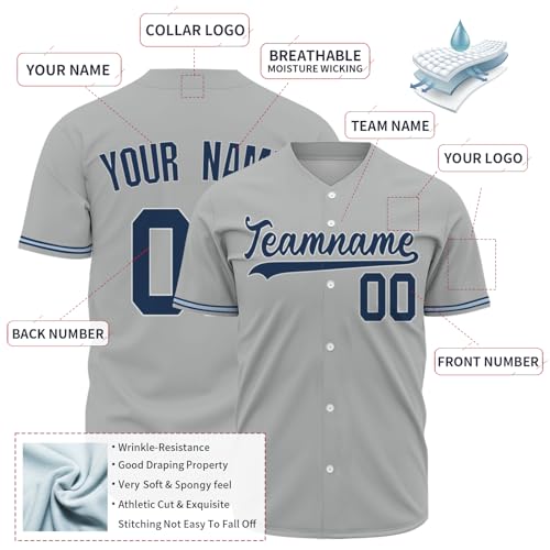 Custom Baseball Jerseys Customizable Baseball Jerseys for Men Women Printed Name Number Personalized Sports Jersey miniatura 4