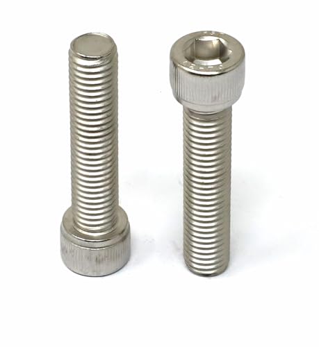 Image of iexcell 5 Pcs M12 x 55mm Thread Pitch 1.75 mm Stainless Steel 304 Hex Socket Head Cap Screws Bolts Kit