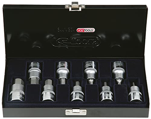 Douilles tournevis 6 pans 1/2'' version courte KS Tools 922.1321 de 4 à 17 mm - 2