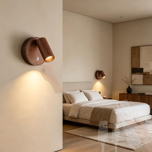 Aplique de Pared con Control Táctil magnético y regulable para habitación