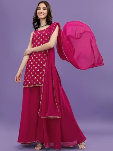 Image of Fashion Basket Georgette Embroidered Kurta Set for Women