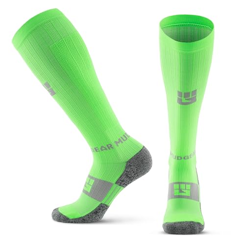 Image of MudGear Graduated Compression Socks, Durable, Sweat-Resistant OCR Performance Socks with Cushioned Footbed, Made in USA