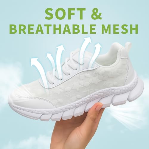 Women's Luxurious Orthopedic Sneakers, Hollow Breathable Mesh Lace Print Shoes, Soft Non-Slip Sneakers with Arch Support4