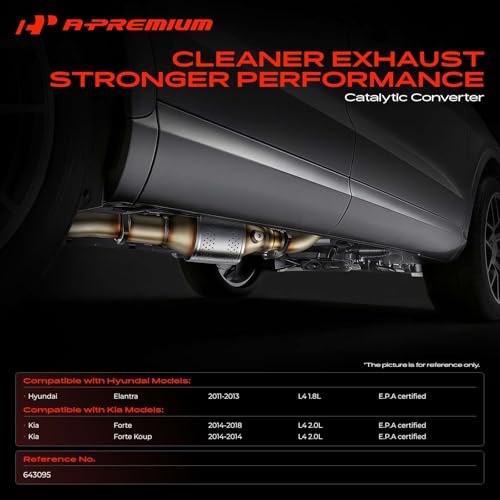 A-Premium Catalytic Converter Kit Direct-Fit Compatible with Hyundai Elantra 2011-2013 1.8L & Kia Forte 2014-2016 2.0L, Forte Koup 2014 2.0L, EPA Compliant by A-premium - Image 2