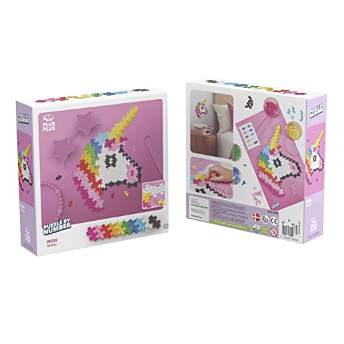 PLUS PLUS Building Blocks Toy, Puzzle by Number Unicorn, Logic Build Kids Crafts Jigsaw - Image 3