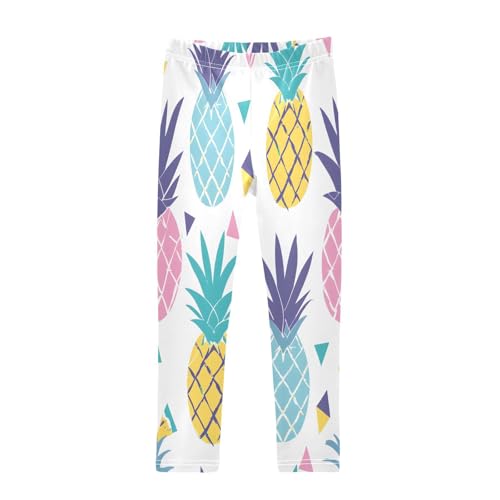 Bolaz Toddler Girls Leggings Printed Yoga Pants Leggings Green Blue Pink Pineapple for Kids