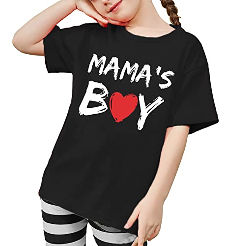 Image of VVNTY Valentines Shirts Toddler Boys Love Heart Graphic Tee Funny Letter Print Tops