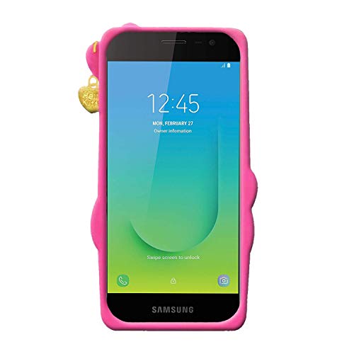Image of Unirock Hello Kitty Back Case Cover for Samsung Galaxy J2 Core| 3D Cute Hello Kitty Case |Soft Silicone Rubber Back Cover with Pendant Kitty Cover for Samsung Galaxy J2 Core (Pink)