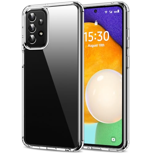 HOOMIL Funda para Samsung Galaxy A52 (4G/5G)/A52S 5G, Anti-Amarillo Transparente, Carcasa Antigolpes - Crystal Clear
