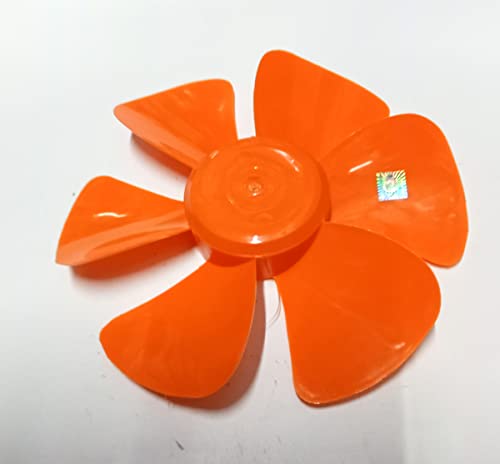 Image of Plastic 6 Leaves Fan Blade 9 Inch (Orange)