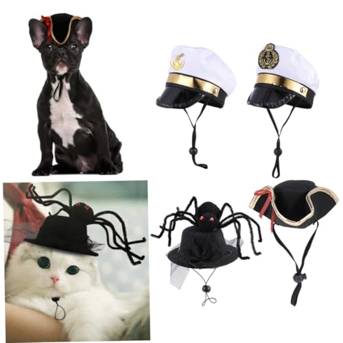 Chapeau pirate pour animaux costume réglable polyester pour chiens chats
