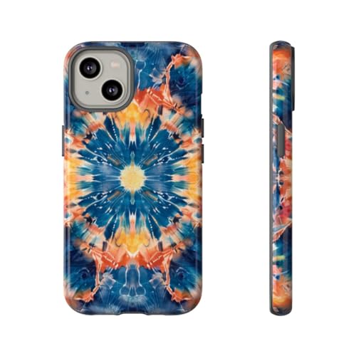 Coque iPhone 14 mandala rigide contre les chocs du quotidien