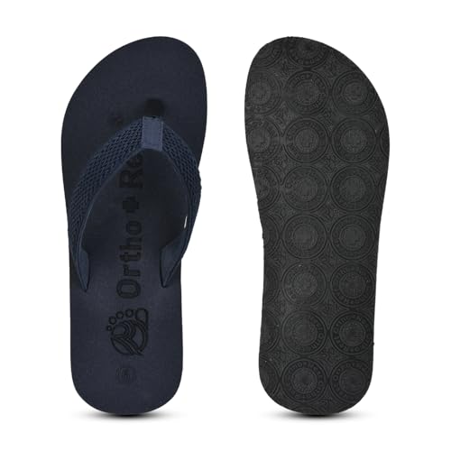 Image of Ortho + Rest Women's Flip Flops | Slippers for Women | Orthopedic Lightweight Comfortable Flat Casual Stylish Dr Chappals and House Flip flops For Ladies and Girl's