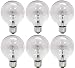 GE 12980-6 40 Watt Globe G25 Light Bulb, Crystal Clear, 18-Pack