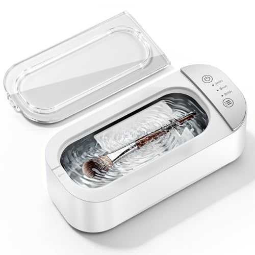 Limpiador Ultrasonidos de Gafas de 450 ml con 3 Funciones de Temporizador para Gafas, Joyas y Relojes