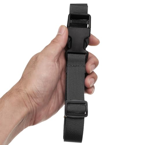 Image of HARFINGTON 2pcs Luggage Straps 1 inch x 118 inch Utility Multi-Purpose Luggage Connector Strap Nylon Adjustable Suitcase Belt with Buckle for Travel Outdoor Bag Luggage Packing Accessories, Black