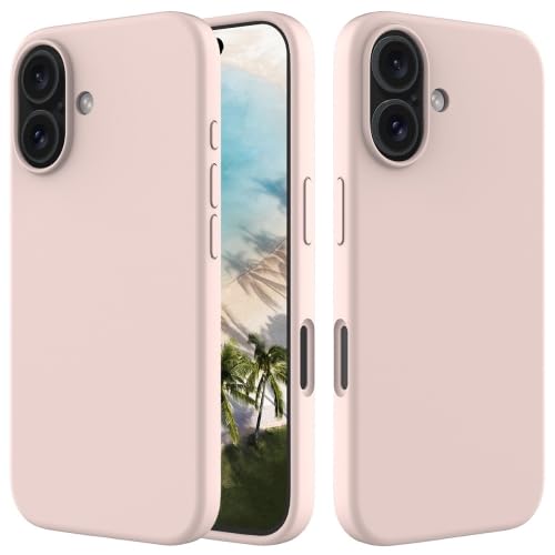 Image of Back Cover Compatible with iPhone 17 Case (6.3) Soft Touch Slim Liquid Silicone Full Protection Shock Proof Back Cover for iPhone 17 (SC Sand Pink)