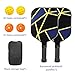 M METERXITY 2 Set Pickleball Paddles, USA Approved Fiberglass Racquets Polypropylene Core with OverGrip, 4 Balls & Carry Bag, Apply to Outdoor Sporting (Black)