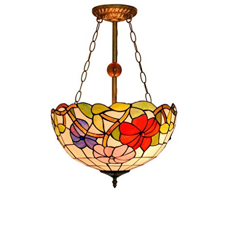 Lustre anti-lustre vitrail 16 pouces suspension de bar confortable