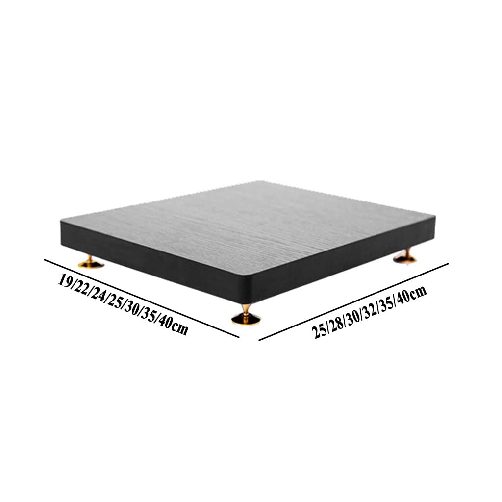 Supporti per Diffusori a Pavimento, Ammortizzatori Acustici, Pannello ad Alta Densità da 25mm, Supporti Audio Stereoscopici Quadrati (Nero, 19cm*25cm*25cm)