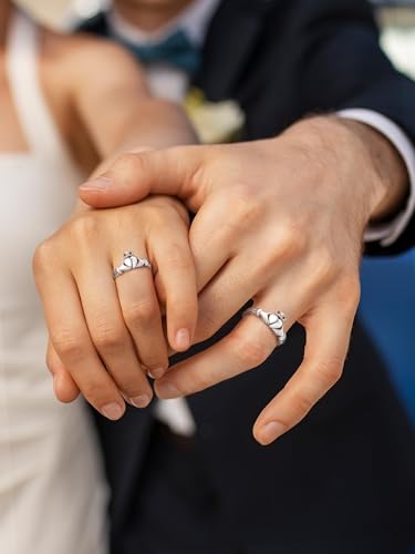 ChicSilver 925 Sterling Silver Claddagh/Triquetra Celtic Knot Promise Ring Size 4-123