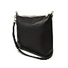 COACH Pebbled Leather Marlon Hobo Shoulder Handbag (IM/Black)