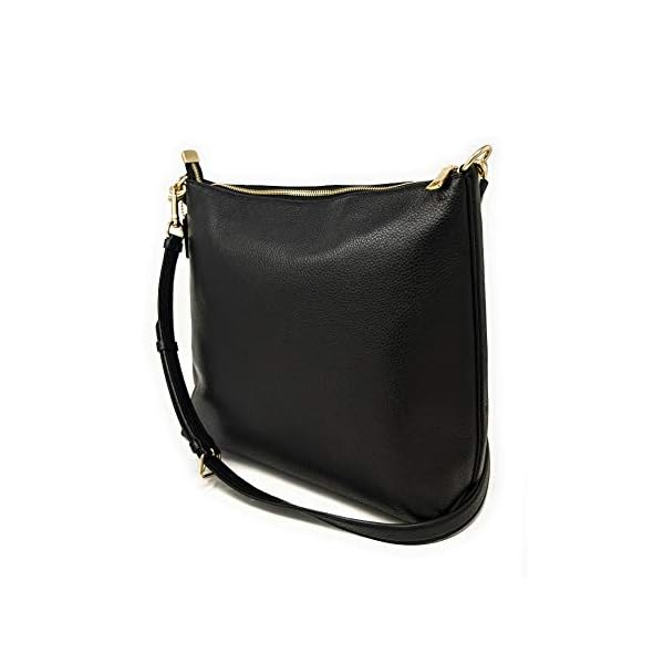 COACH Pebbled Leather Marlon Hobo Shoulder Handbag (IM/Black)