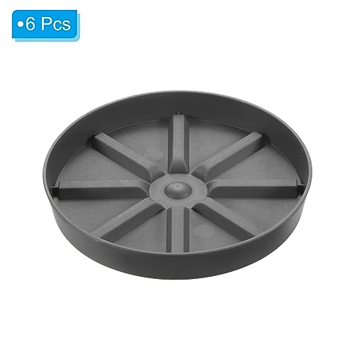 PATIKIL Plant Pot Saucers 7.5 Inch, 6 Pack Plastic Round Plant Pot Thicker Flower Drip Tray for Indoor Outdoor Gray - Image 3