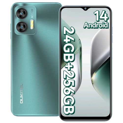 OUKITEL C36 256GB Android 14 Smartphone, 24GB+256GB/1TB
