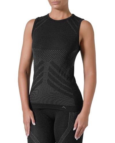 Risalti Camiseta Termica Mujer Sin Mangas Energy - Camiseta Termica Tirantes Mujer, Transpirable, Compresiva, Interior, Sin Costuras y Etiquetas, Esquí, Trekking, Running - Made in Italy
