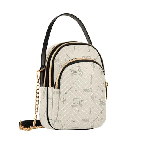 Image of MCHIVER Golf Crossbody Bag for Women Cell Phone Purse Wallet with Removable Chain Shoulder Handbag