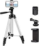 Ligero y portátil: soporte de cámara de trípode portátil para cámara: 14 pulgadas - trípode flexible de 42 pulgadas, altura ajustable; 420g - 0.93 lb de peso; 6.6 libras de carga máxima; equipado con asas y bolsas de mano.