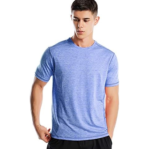 Zengjo Men's Quick Dry Running T-Shirt Cover