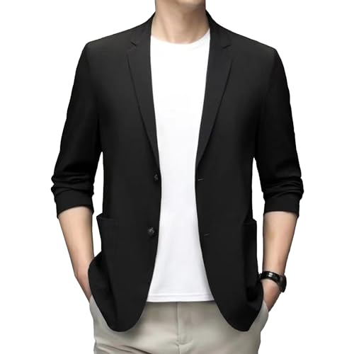 Blazer hombre DGHM-JLMY elegante slim fit negro miniatura 1