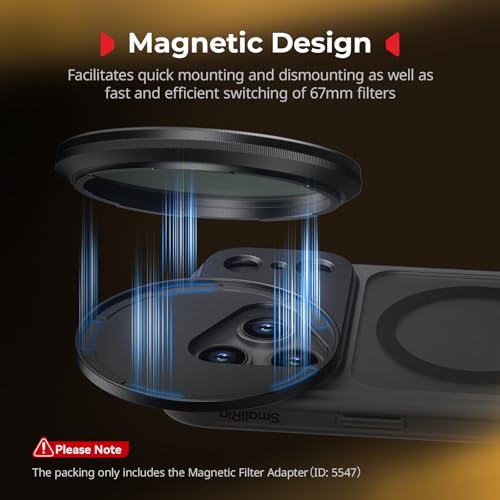 SmallRig FilMov Magnetischer Filterring 67mm für Telefonhüllen (SmallRig 17 Pro 5549/5550), kompatibel mit 67mm Magnetfilterserie (4726/4581/4582/5169/5170)-5547