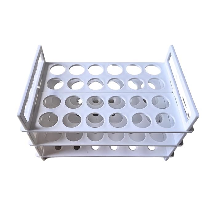 AANIJLAB Polypropylene made plastic Test tube stand 3 TIER: 25mm × 24 Holes For Laboratory ( Pack of 2)-picture-20