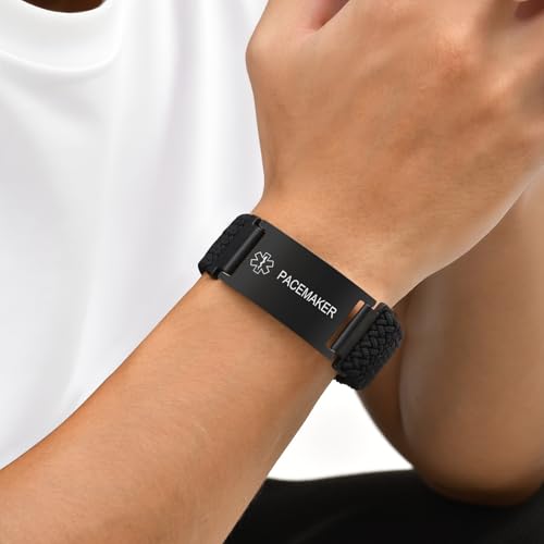 Pulsera de identificación médica elástica para hombres y mujeres miniatura 2
