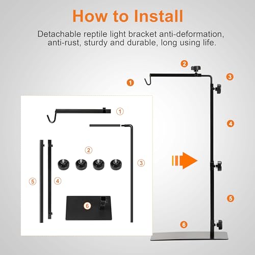 Support de lampe pour terrarium idéal pour optimiser l'éclairage reptile