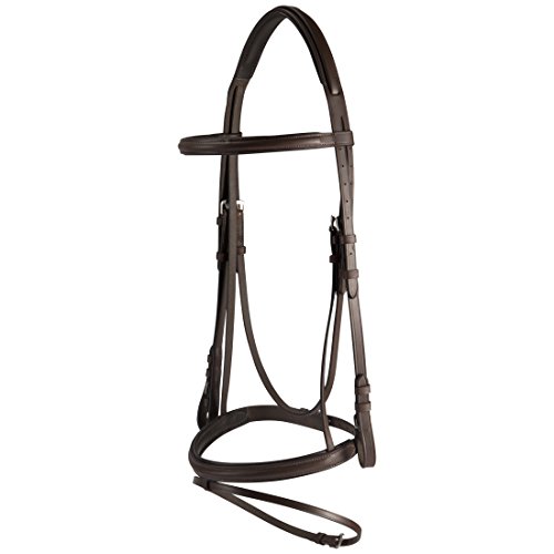 Rts Deluxe Briglia con Redini Grip, Marrone, Full