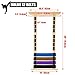 JUXYES Wall Hanging Martial Arts Belts Organizer for 8 12 Belts with Medal Hanger and Stickers, Bamboo Karate Belt Display Holder Rack, Taekwondo Belt Display Holder for Martial Arts Learners