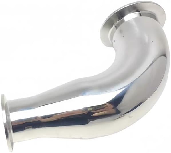 Variable Diameter Tri-Clamp Reducing Elbow, 304 Stainless Steel Sanitary Pipe Elbow, Food Grade Fitting for Homebrewing & Industrial Use, 1pc(TC119 to TC50.5)