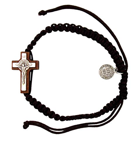 Pulsera Needzo St Benedict crucifijo ajustable 7.5 pulg miniatura 2