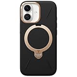 TORRAS iPhone 17 用 ケース【新感覚レザー・スキンタッチ】Ostand Q3 レザートーン MagSafe対応 リング スタンド 360°定点回転 縦横両対応 マグネット搭載 革 カメラコントロールボタン 米軍規格 耐衝撃 指紋防止 こくよう・ブラック