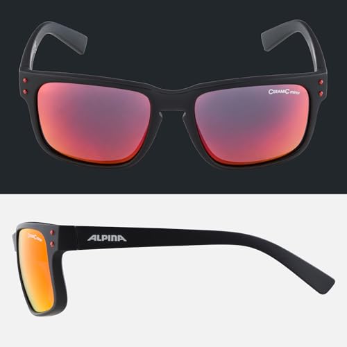 Foto von ALPINA KOSMIC - Verspiegelte und Bruchsichere Sonnenbrille Mit 100% UV-Schutz Für Erwachsene, black matt, One Size