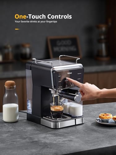 Miniatura 4 de Yabano Máquina De Café Espresso, 20 Bares, Con Espumador De Leche Automático De 500 Ml, 6 Bebidas, Pantalla Táctil A Color, Depósito De Agua De 1,5 L, Cafetera Capuchino Y Latte, 1450 W