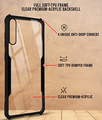 Image of Jkobi Back Cover Case for Samsung Galaxy A30s (Shockproof with Polycarbonate Clear Panel | Professional Black)