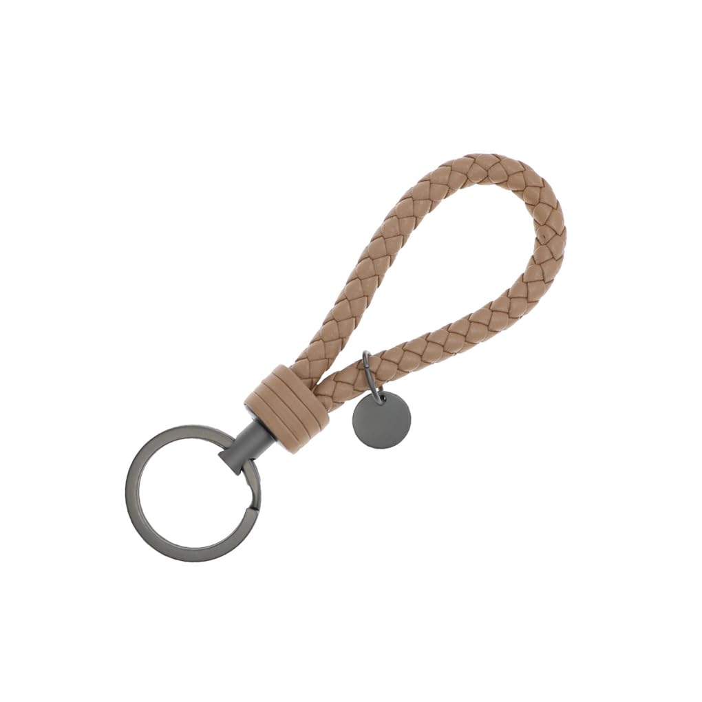 Llavero de cuerda tejida trenzada, bonito y resistente al desgaste, colgante duradero, llavero de coche, soporte de metal para verde, 3,3 x 9 cm